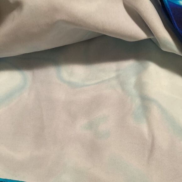 Land’s End Plus Standard Size high neck tankini top electric blue swirl bra Var - Picture 10 of 11